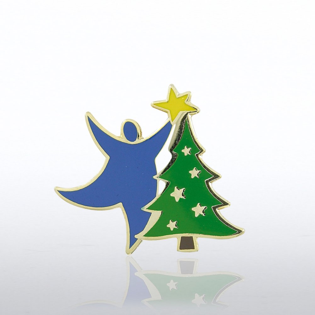 Lapel Pin - Holiday Tree with Team Guy