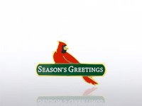 Lapel Pin - Seasons Greetings Cardinal