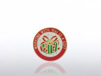 Lapel Pin - Working with you is a Gift - Holiday
