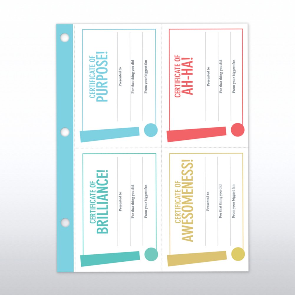 Recognition Binder System - Refill Pack CARD3