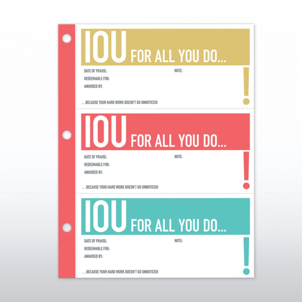 Recognition Binder System - Refill Pack CARD4