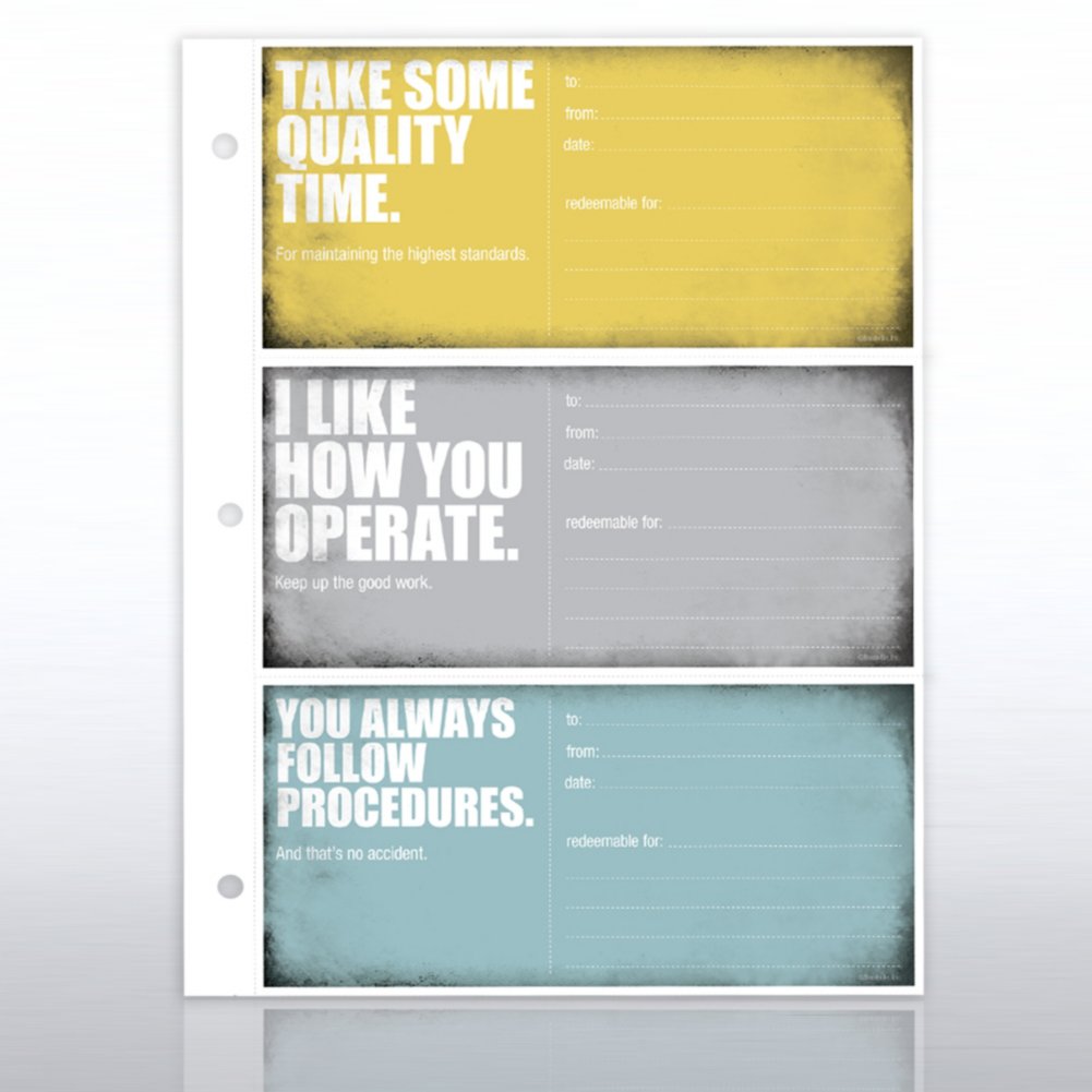 Recognition Binder System - Refill Pack - Mfg CARD4