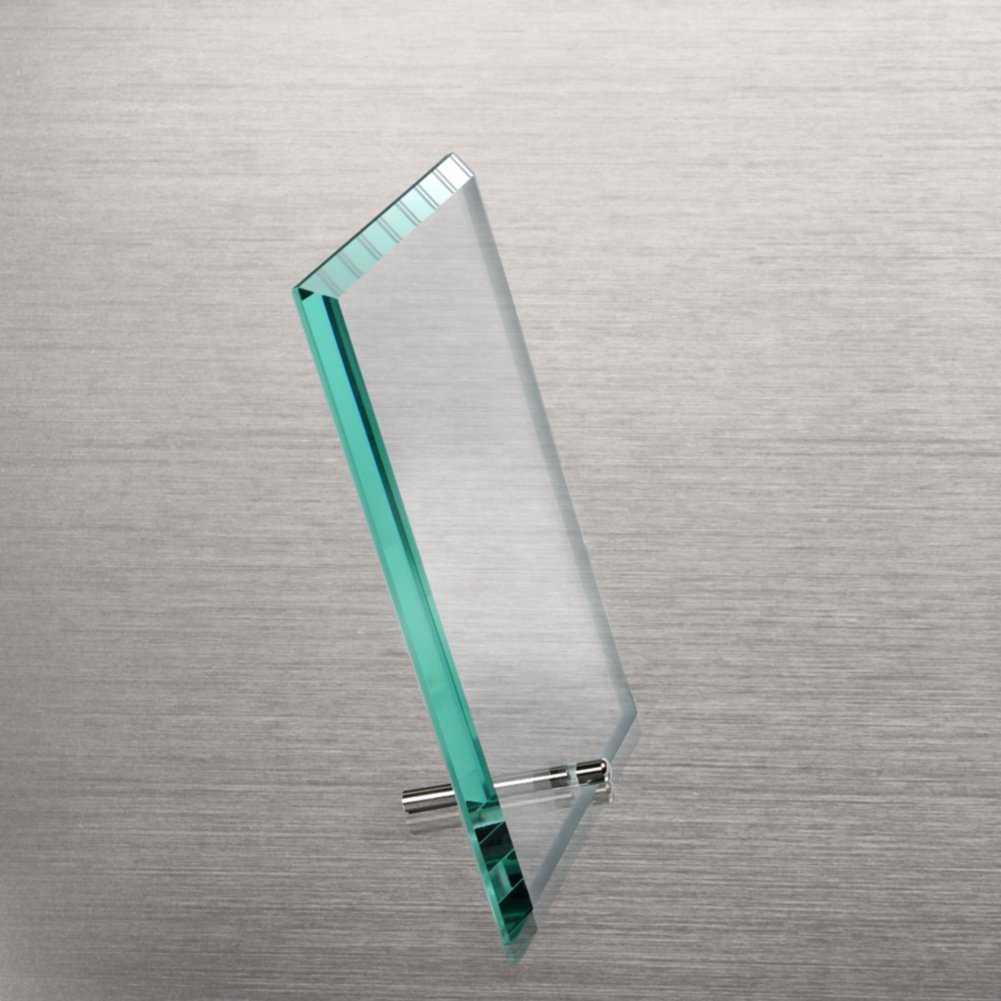 Glass Award Character Plaque - Clear SIDE