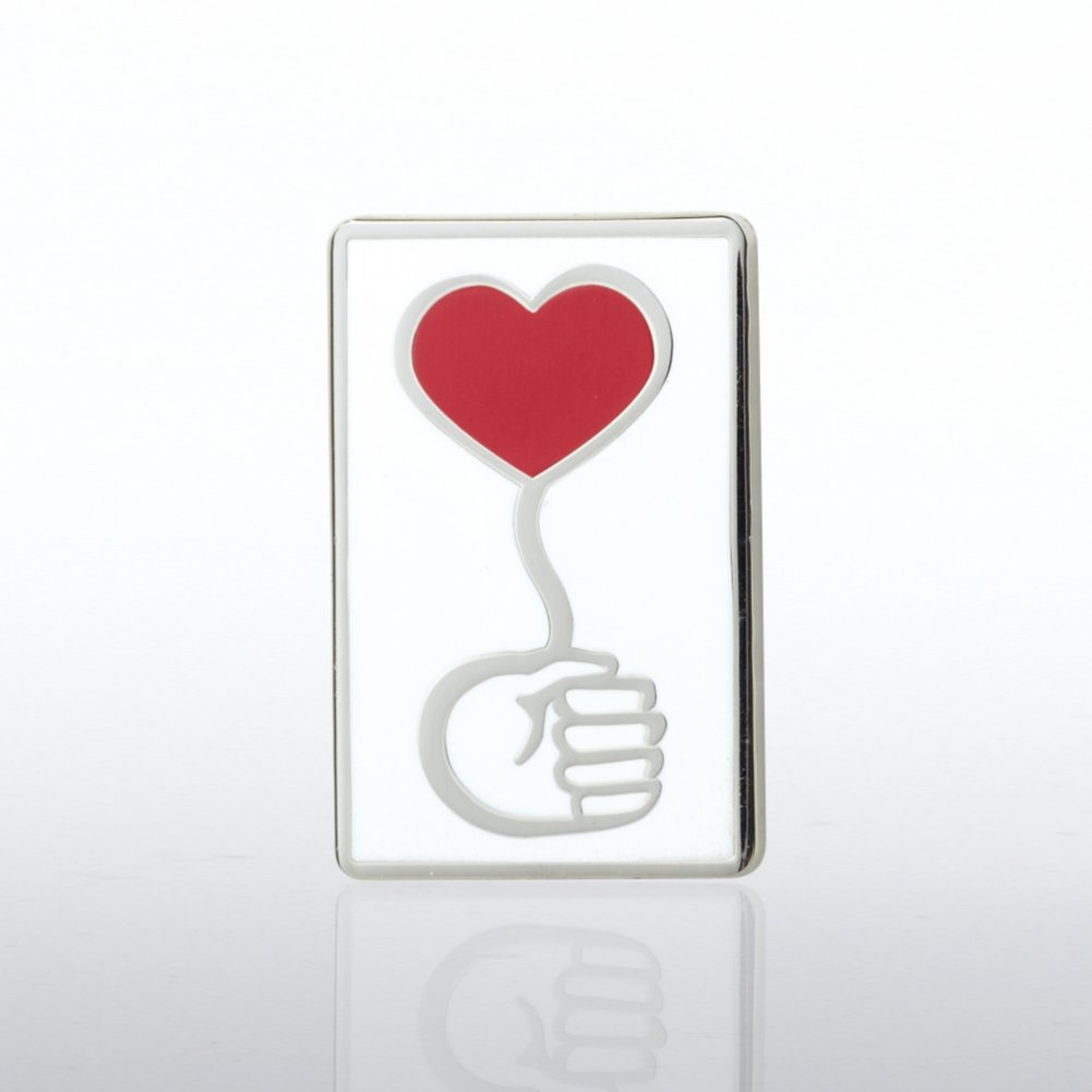 Lapel Pin - Heart Balloon in Hand