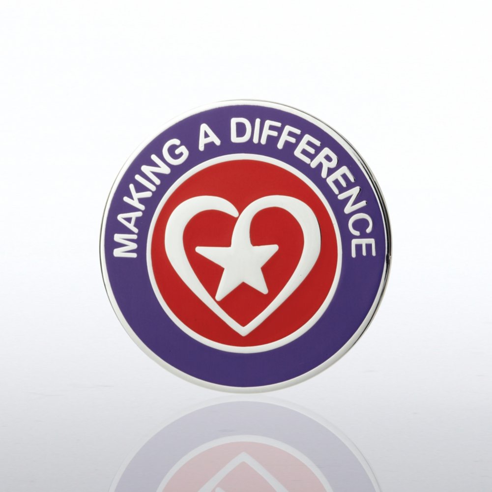 Lapel Pin - Heart with Star - Making a Difference