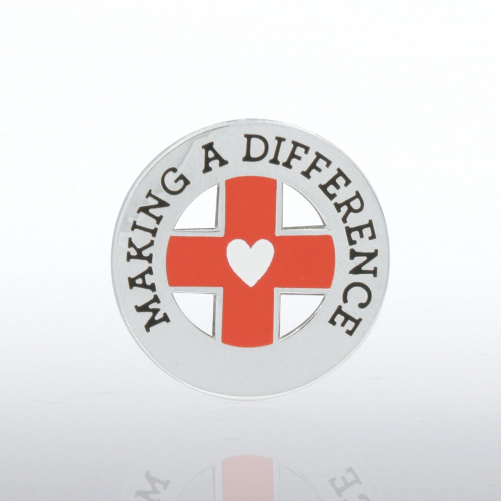 Lapel Pin - Making a Difference - Medical Cross