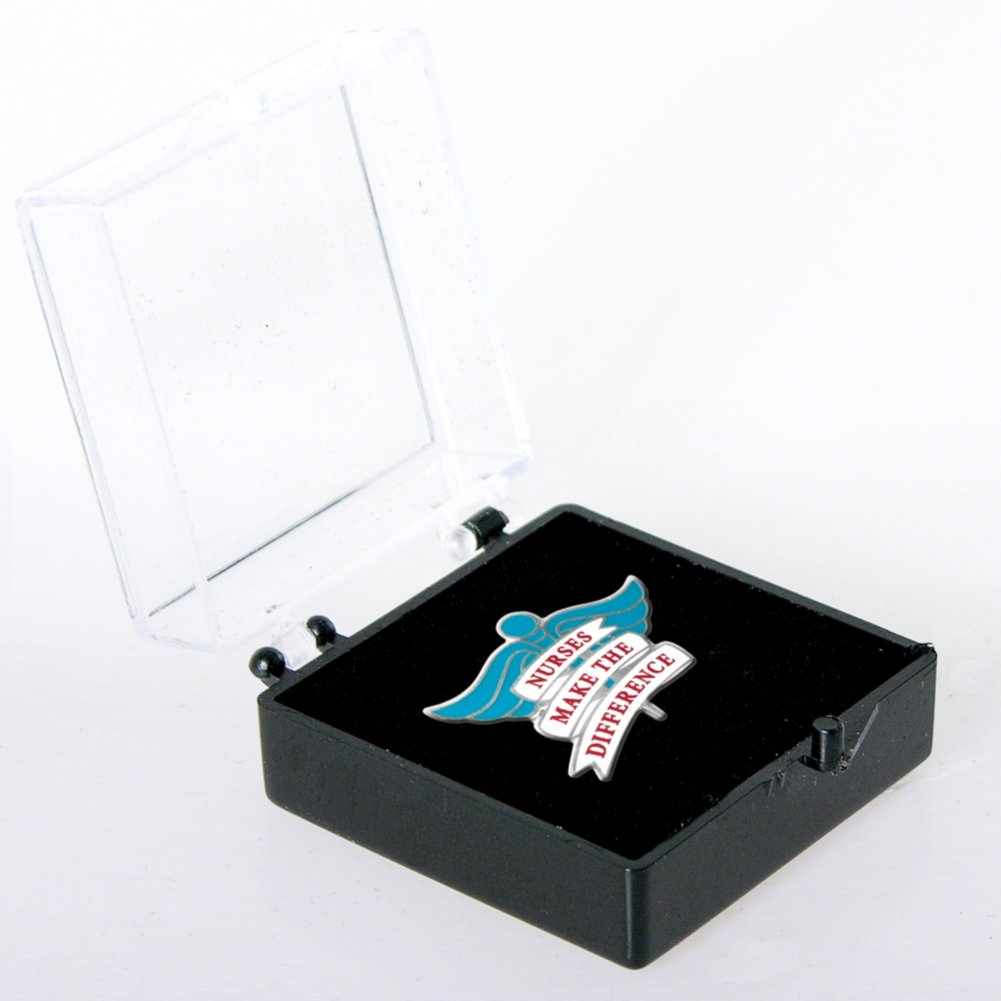 Lapel Pin - Nurses Make the Difference - Caduceus BOX