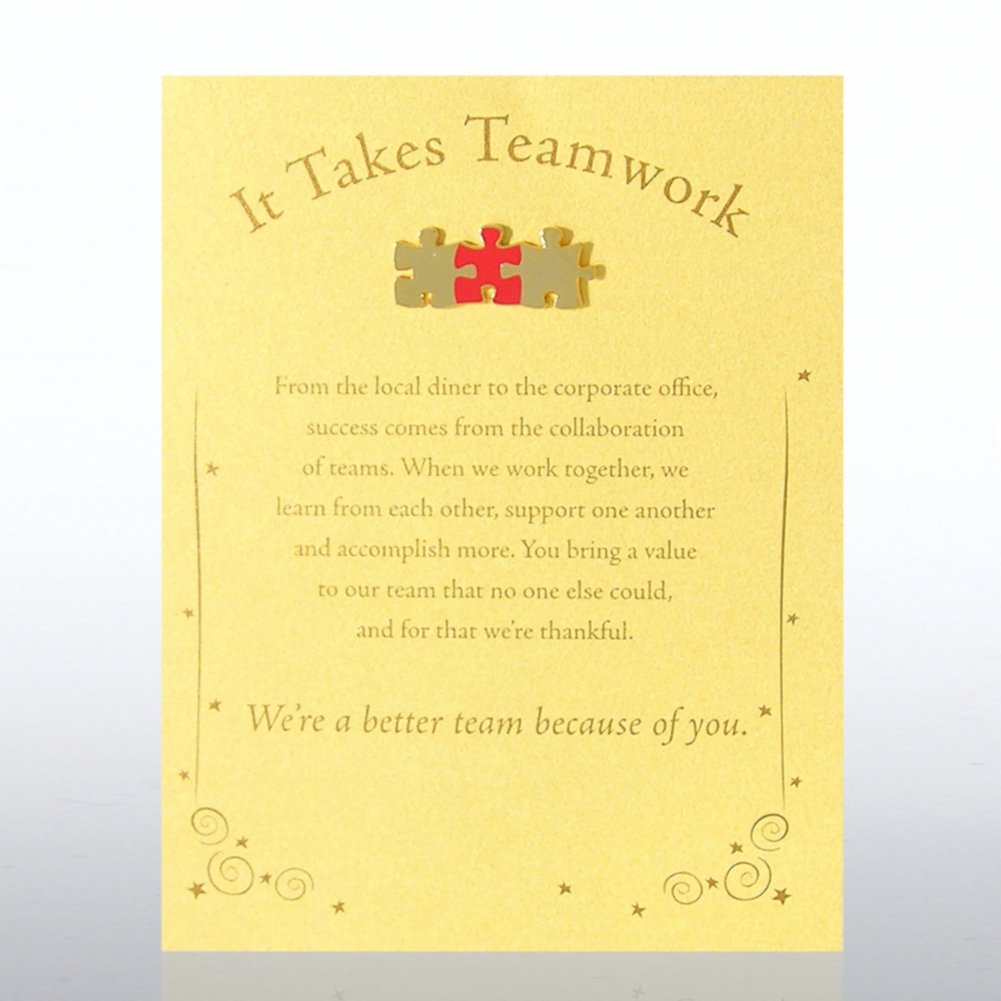 Character Pin - It Takes Teamwork - Gold Card