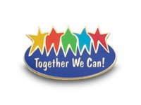 Lapel Pin - Together We Can - Multi-Color
