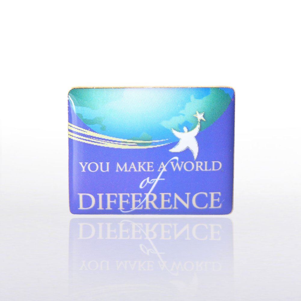 Lapel Pin - You Make a World of Difference - Color