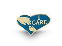 Lapel Pin - I Care Heart - Multi Color