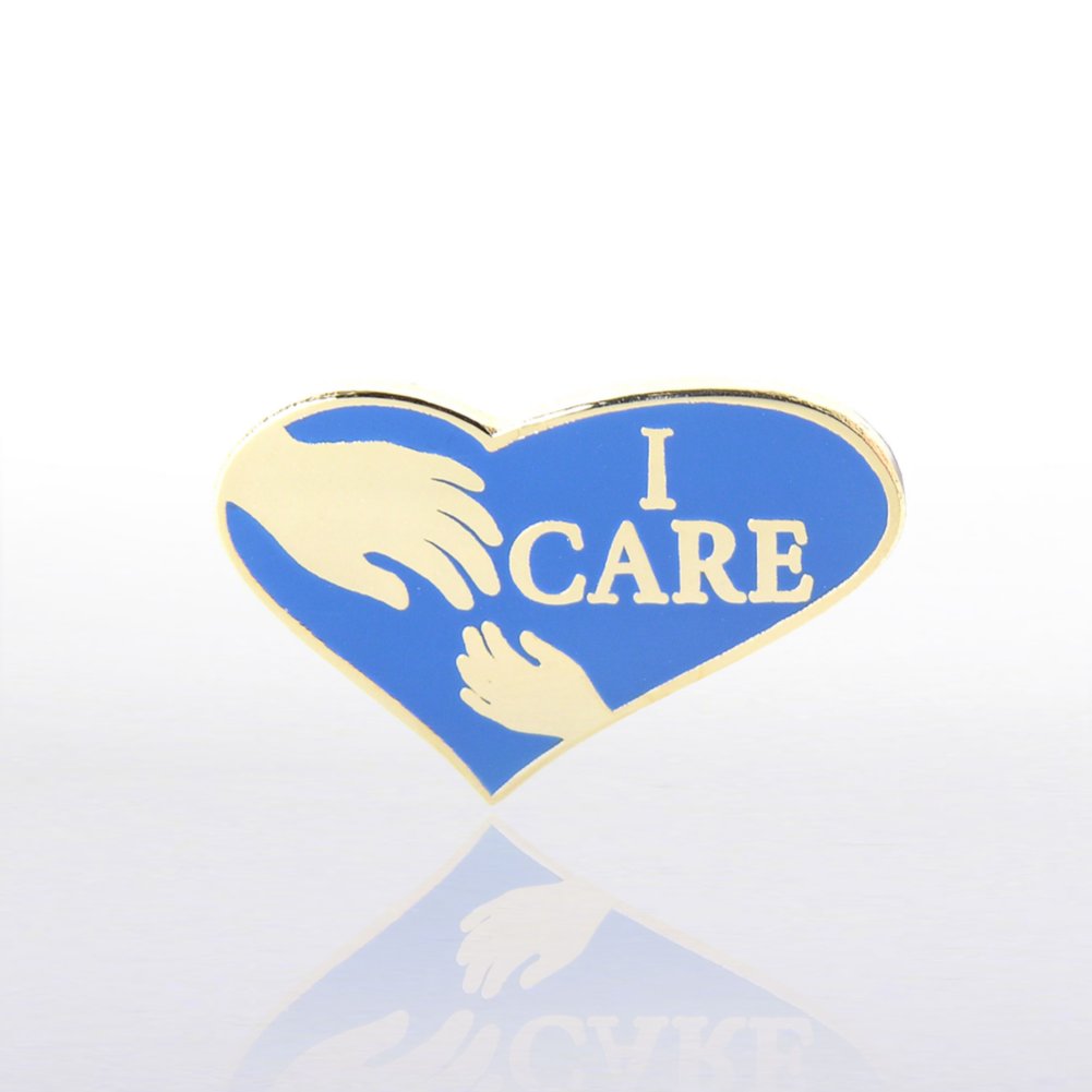 Lapel Pin - I Care Heart - Multi Color