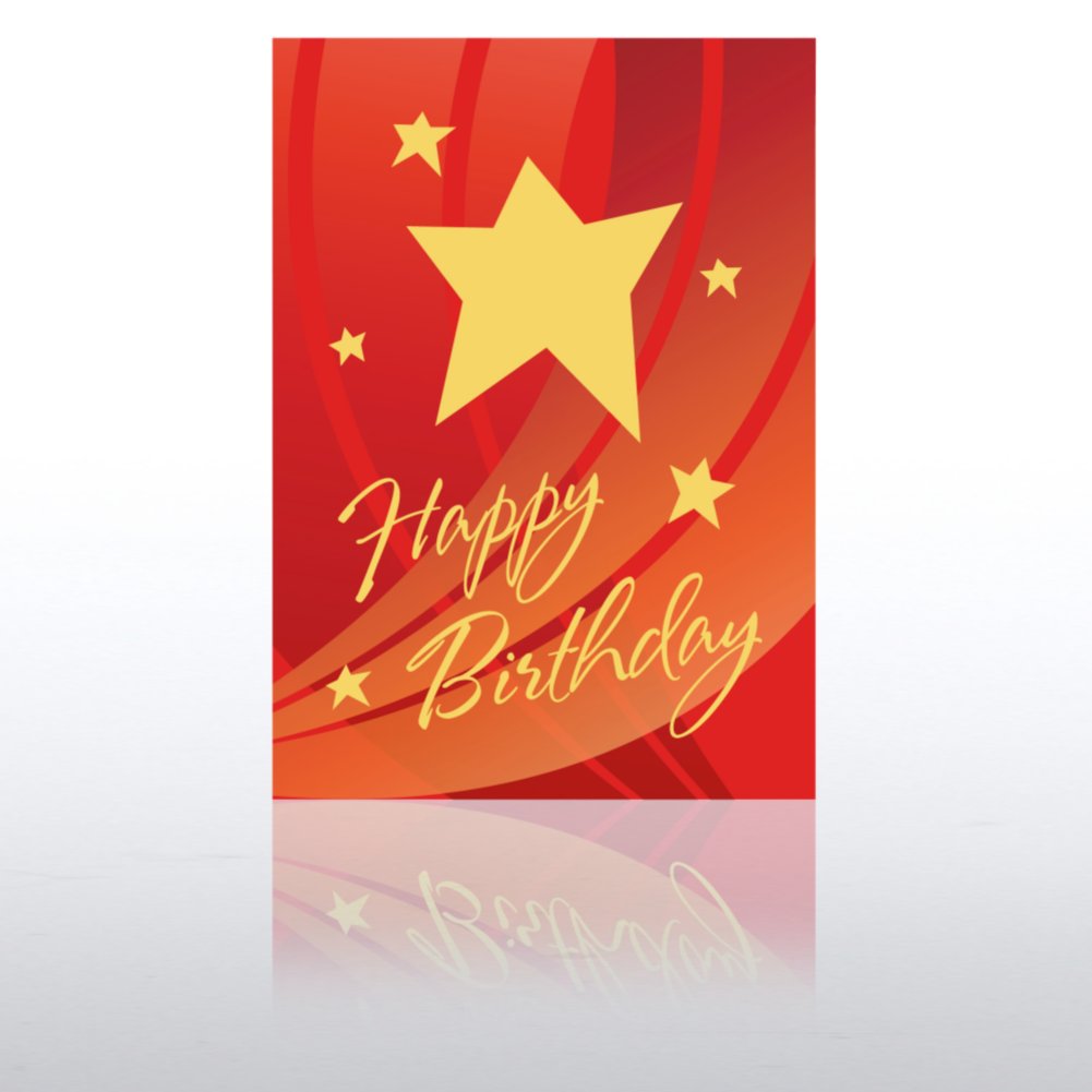 Classic Celebrations - Happy Birthday Red Swoosh & Star