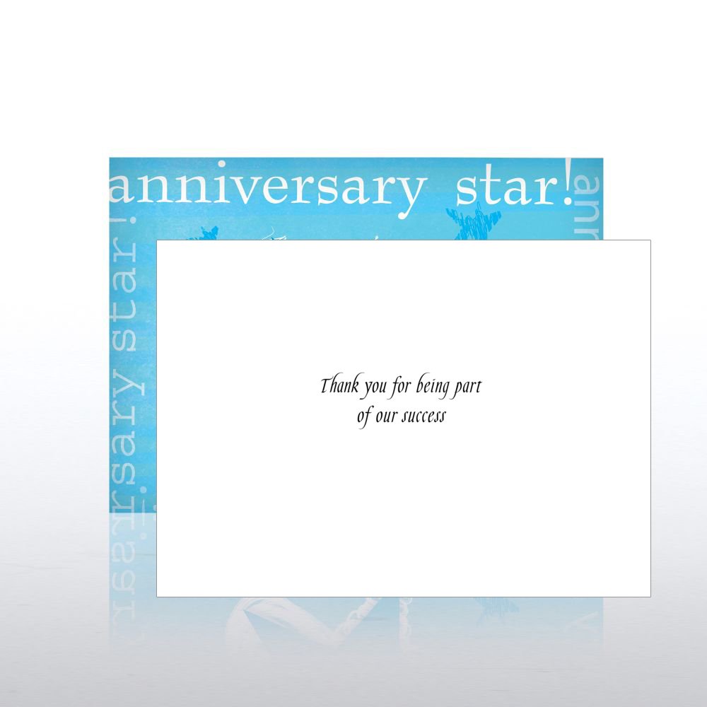 Classic Celebrations - Anniversary - Blue Solo Star OPEN