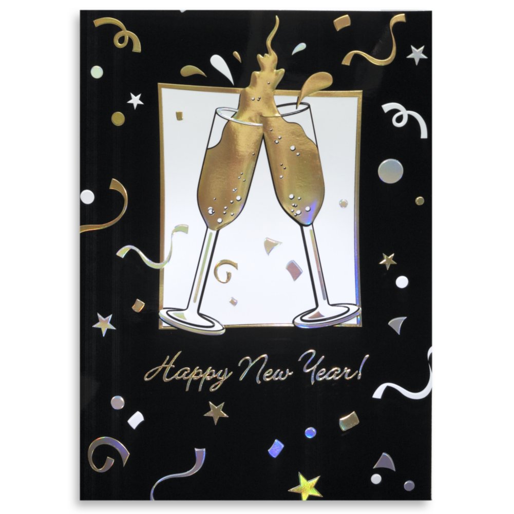 Holiday Greeting Card - Cheers! Happy New Year!