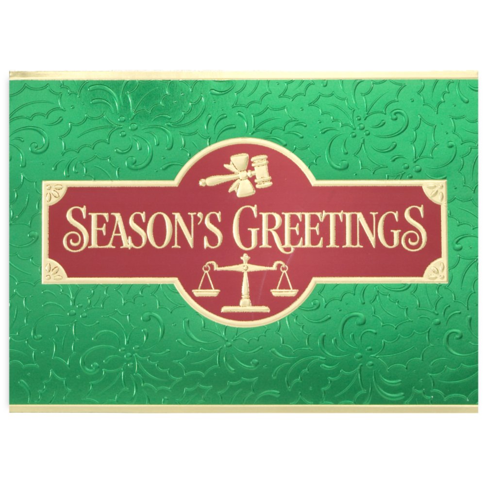 Holiday Greeting Card - Law Firm with Balance Scale