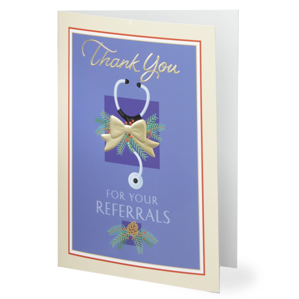 Holiday Greeting Card - Medical Thank You for Your Referrals SIDE