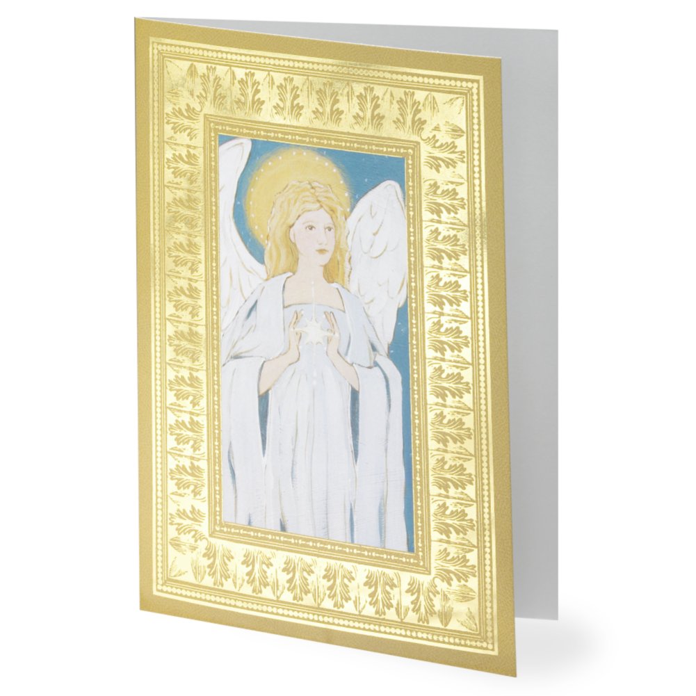 Holiday Greeting Card - Hand-Painted Angel SIDE