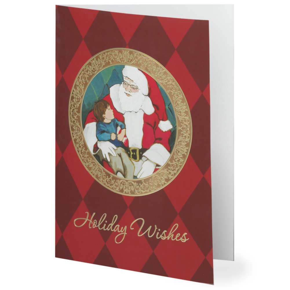 Holiday Greeting Card - Santa with Child SIDE