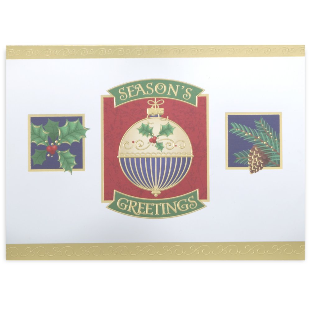 Holiday Greeting Card - Ornament and Holiday Greens