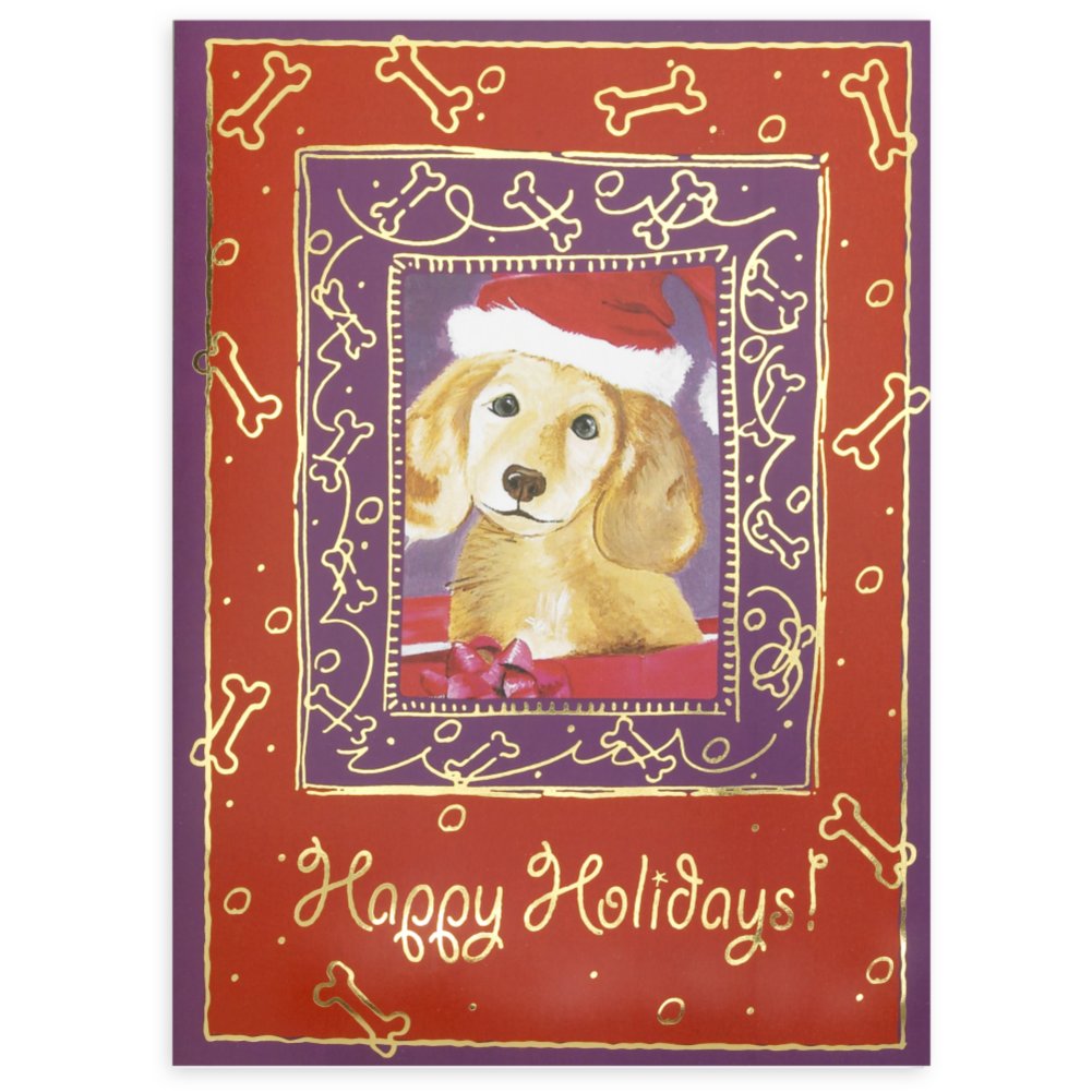 Holiday Greeting Card - Winter Dog Happy Holidays