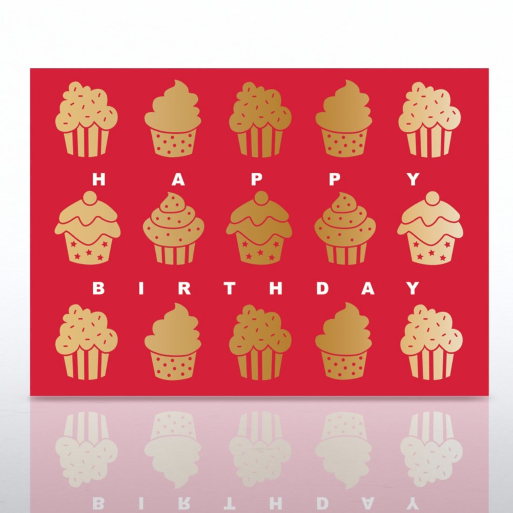 Grand Events - Happy Birthday Gold Cupcakes