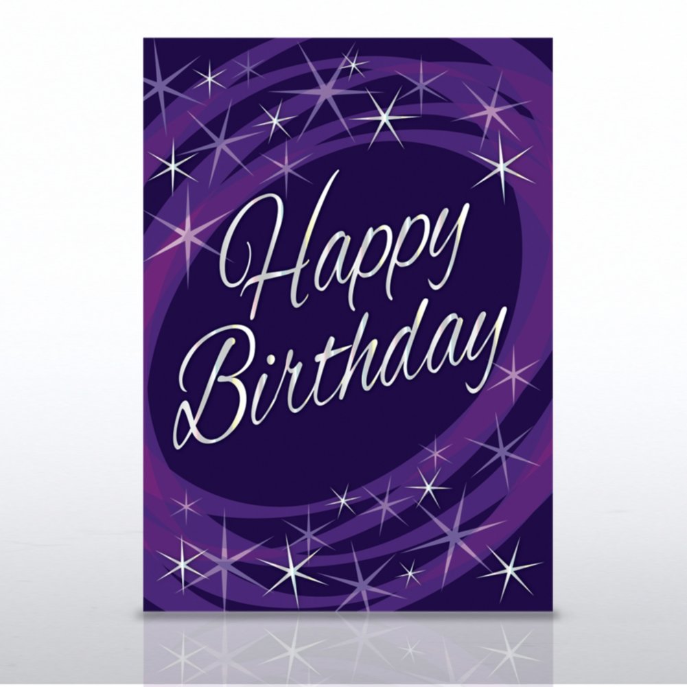 Grand Events - Happy Birthday Purple Cosmic