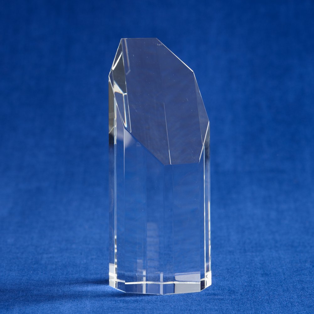 Crystal Trophy - Octagon SIDE