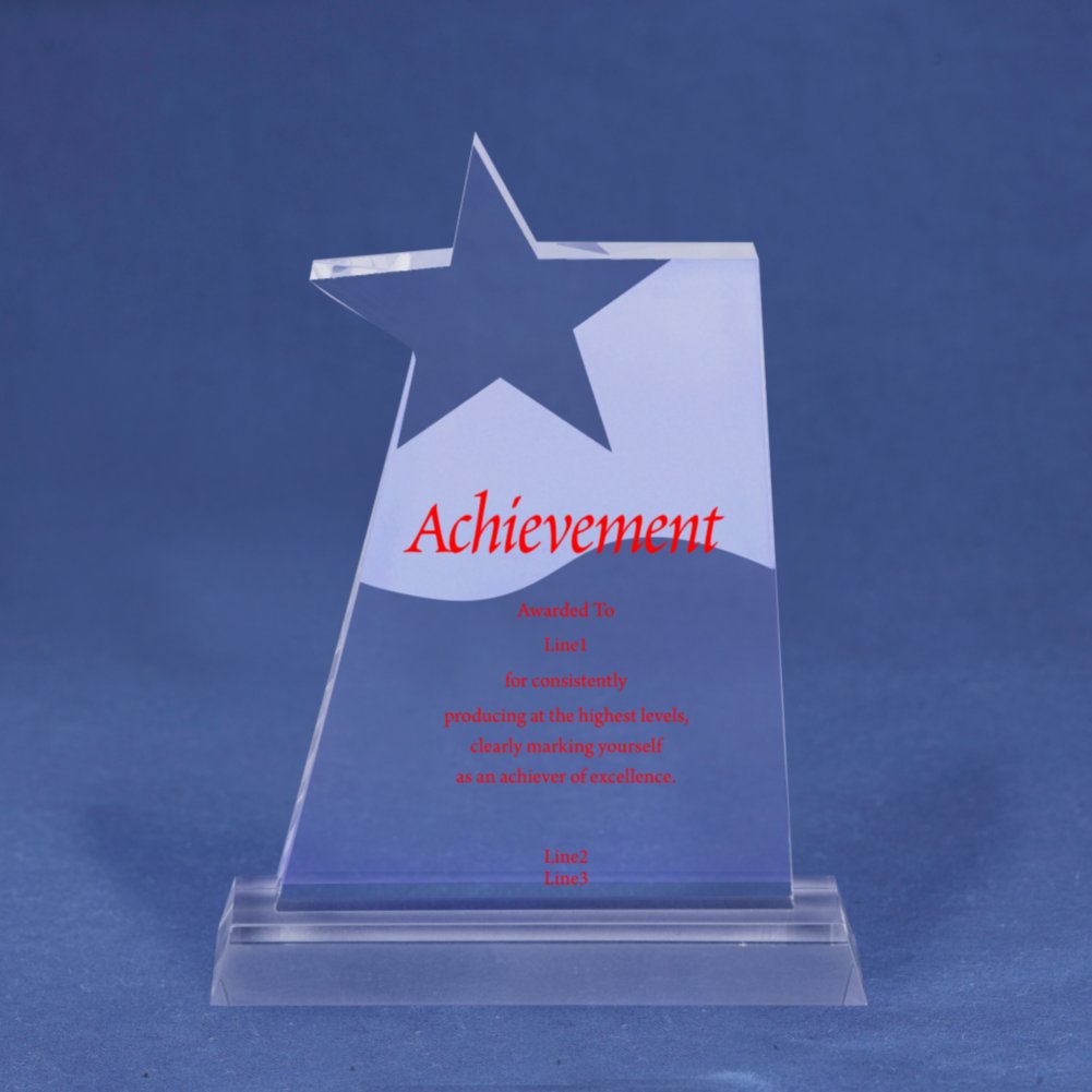 Frosted Crystal Star Trophy