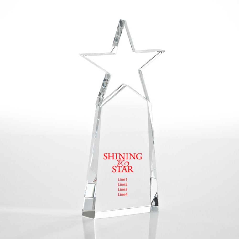 Crystal Star Pinnacle Trophy - Red