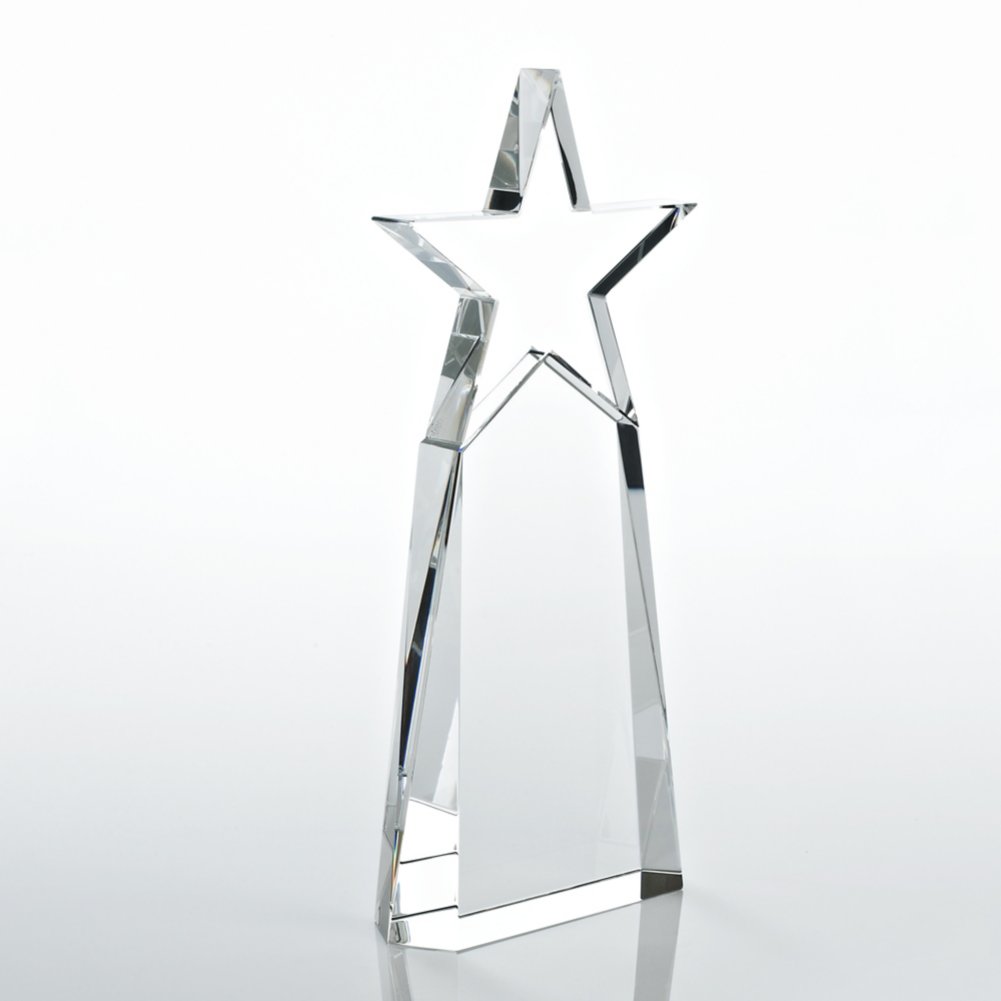 Crystal Star Pinnacle Trophy - Clear SIDE
