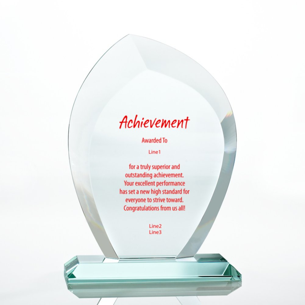 Premium Jade Trophy - Beveled Wisp