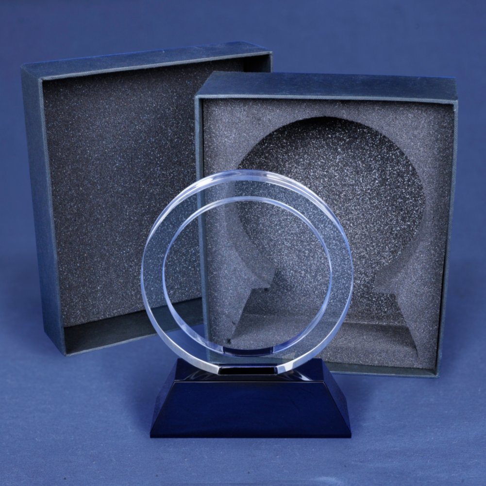 Elite Black Accent Trophy - Round BOX