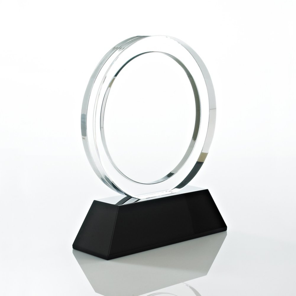 Elite Black Accent Trophy - Round SIDE