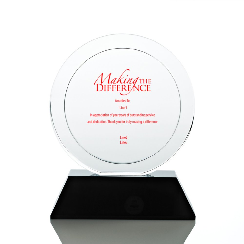Elite Black Accent Trophy - Round