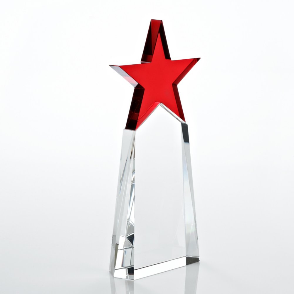 Crystal Star Pinnacle Trophy - Red SIDE