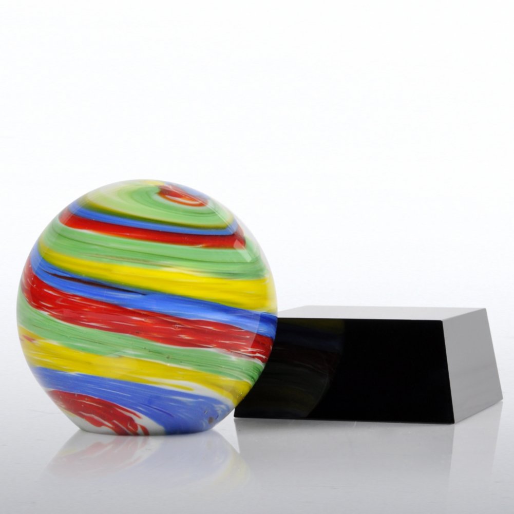 Art Glass Trophy - Rainbow Sphere OPEN