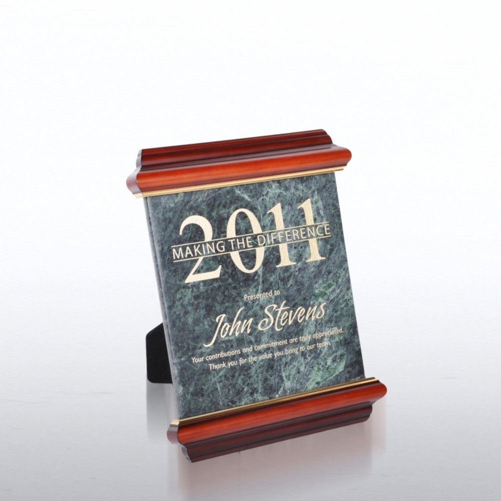 Tradition of Excellence Small Etched Award Plaque SIDE