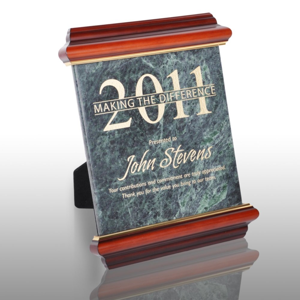 Tradition of Excellence Large Etched Award Plaque SIDE