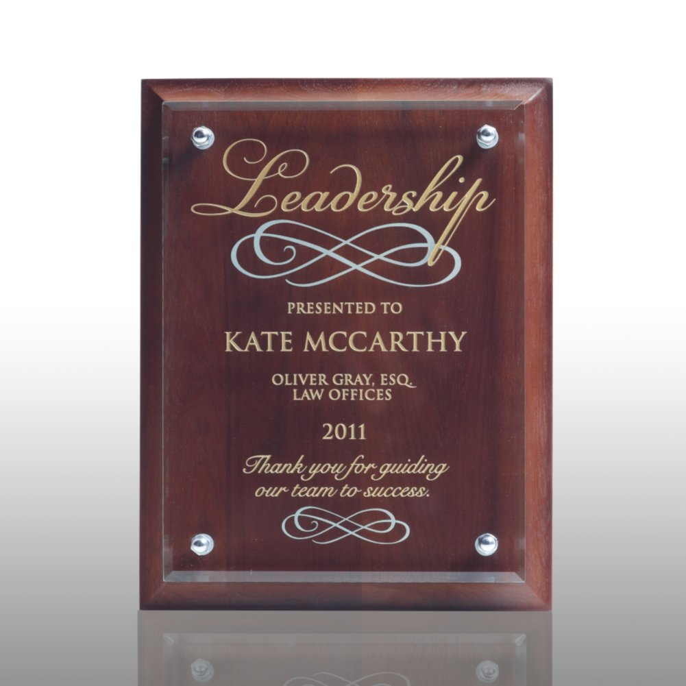 Classic Traditions Walnut Etched Award Plaque