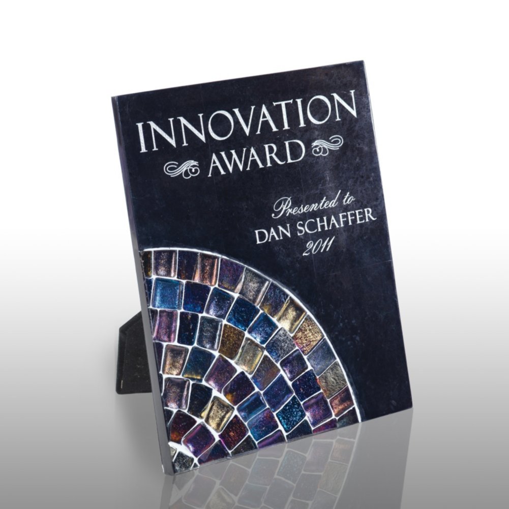 Mosaic Masterpiece Etched Award Plaque SIDE