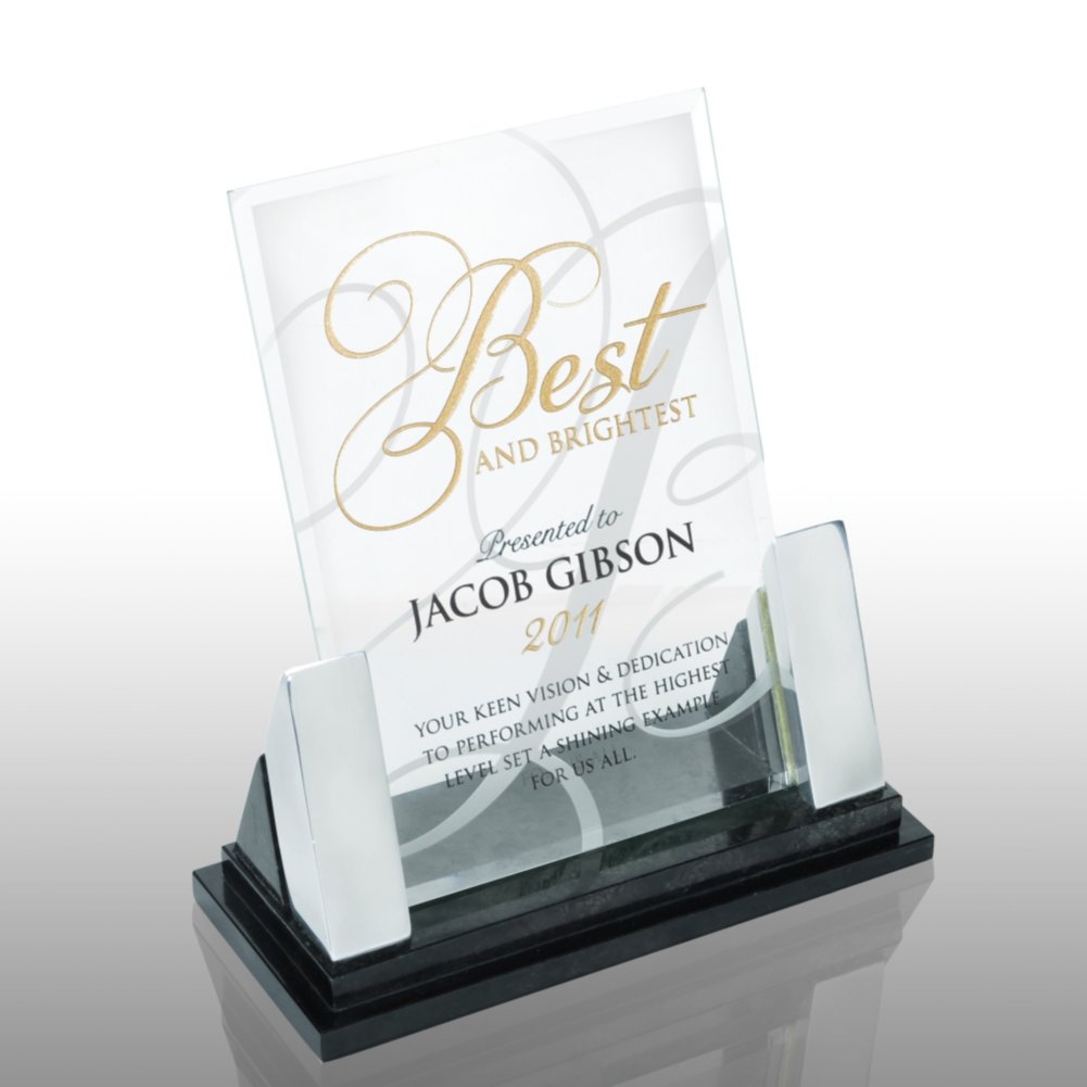 Sheer Reflections Etched Award Trophy SIDE