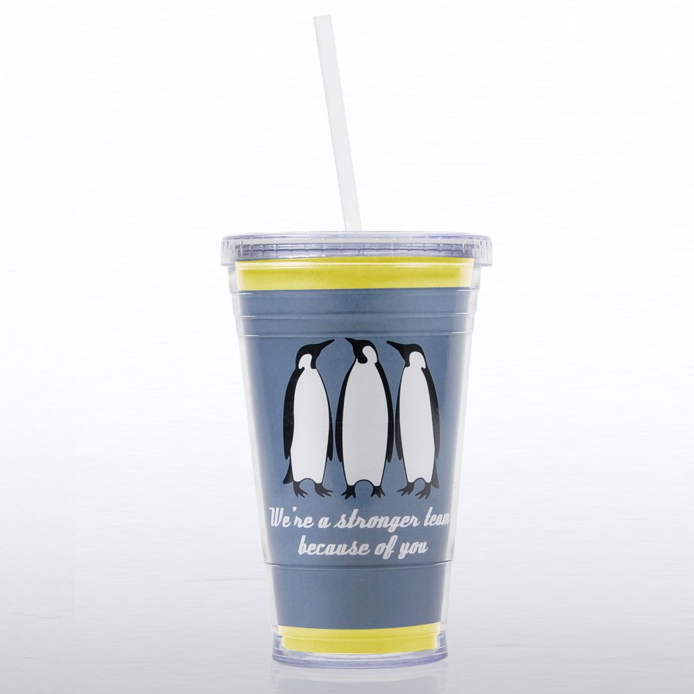 Twist Top Tumbler - Penguin: Stronger Team Because of You