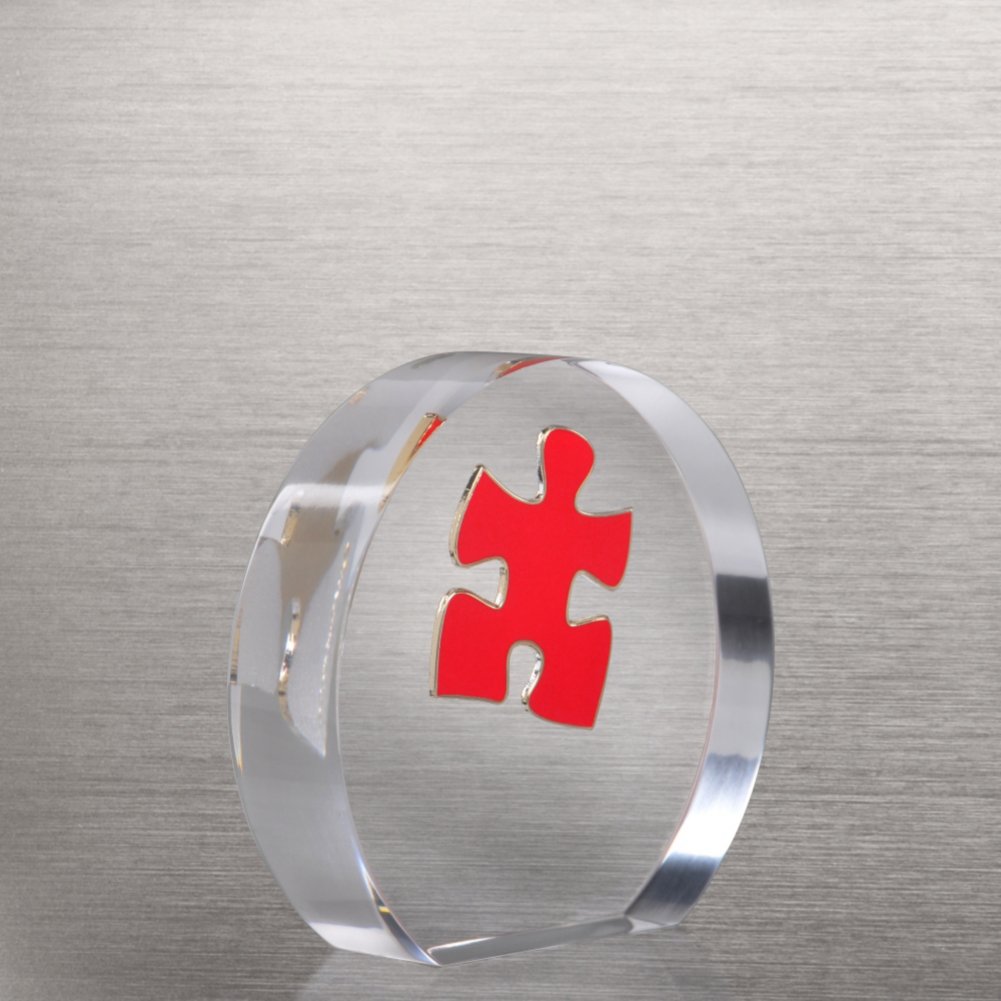 Embedded Medallion Trophy - Essential Piece Red SIDE