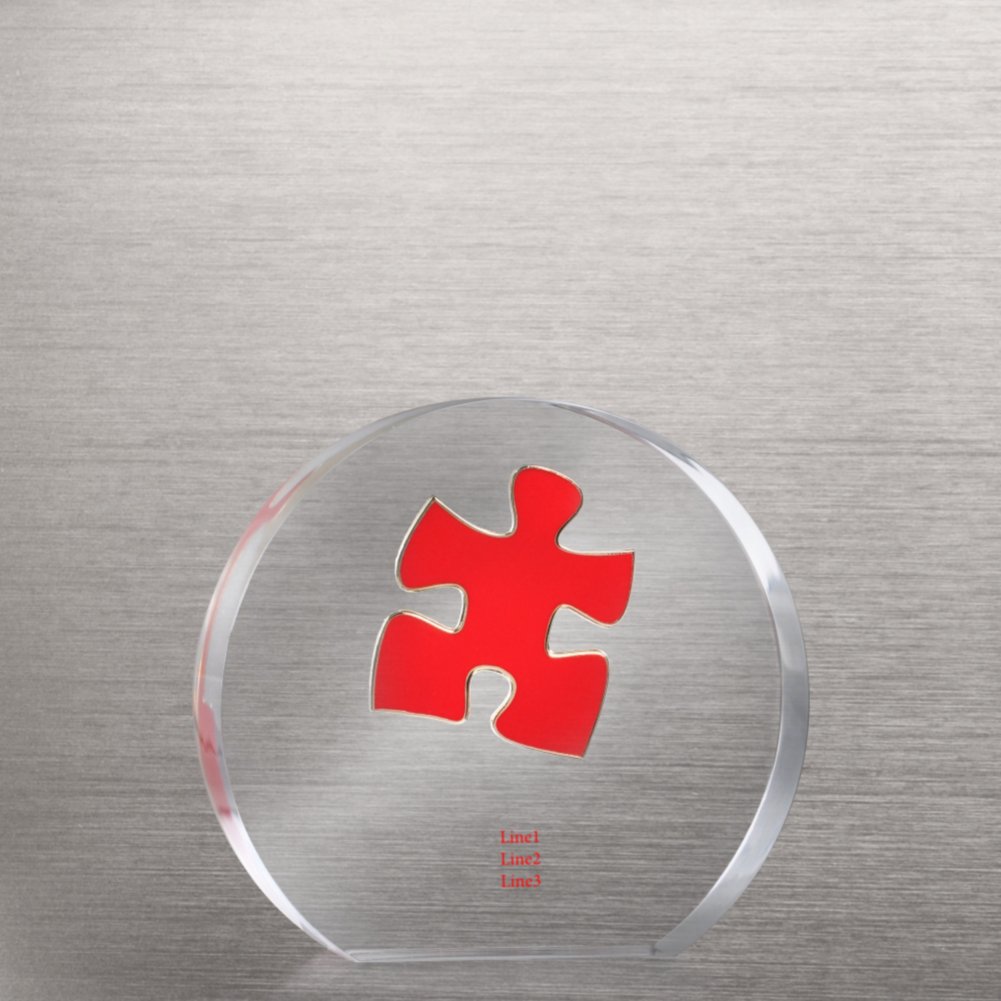 Embedded Medallion Trophy - Essential Piece Red