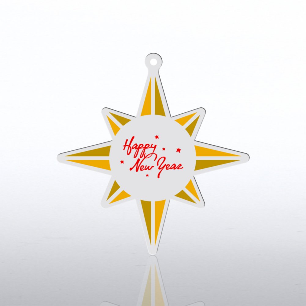 Holiday Ornament - Star: Happy New Year
