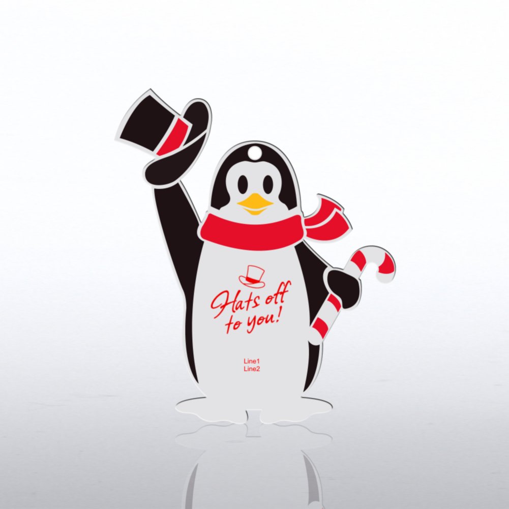 Holiday Ornament - Penguin - Personalized