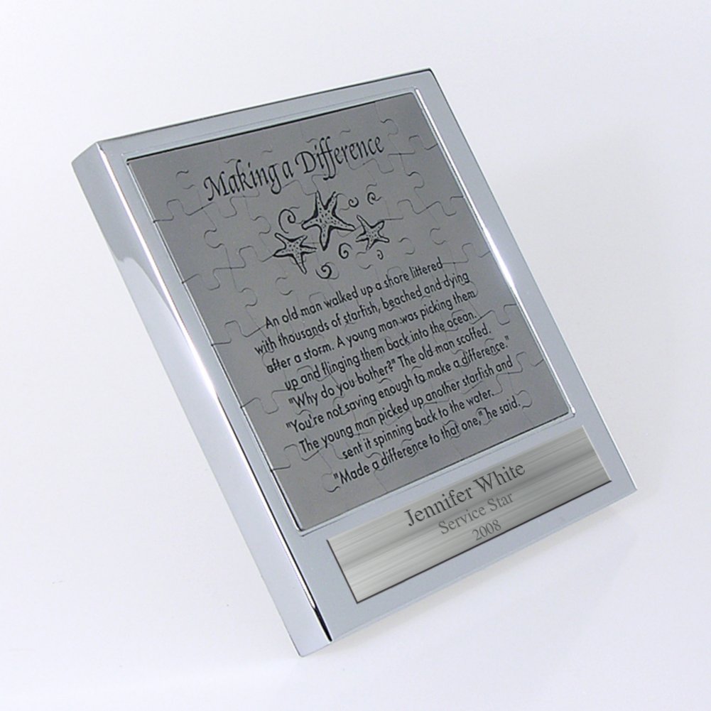Magnetic Puzzle Trophy - Starfish: Making a Difference SIDE