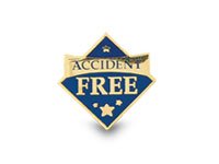 Lapel Pin - Accident Free - Blue