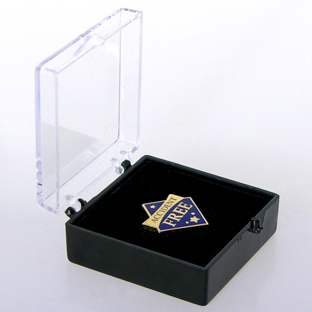 Lapel Pin - Accident Free - Blue BOX